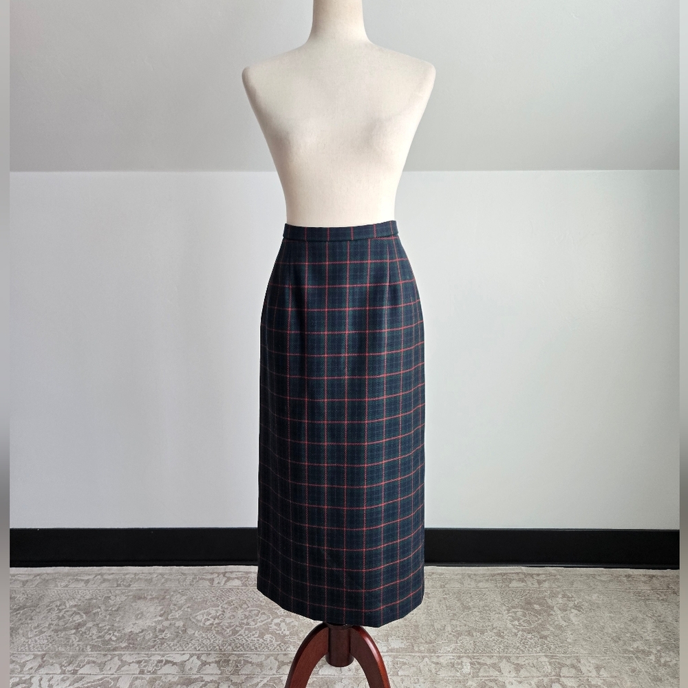 Pendleton Vintage Virgin Wool Classic Plaid Long Skirt - W29"